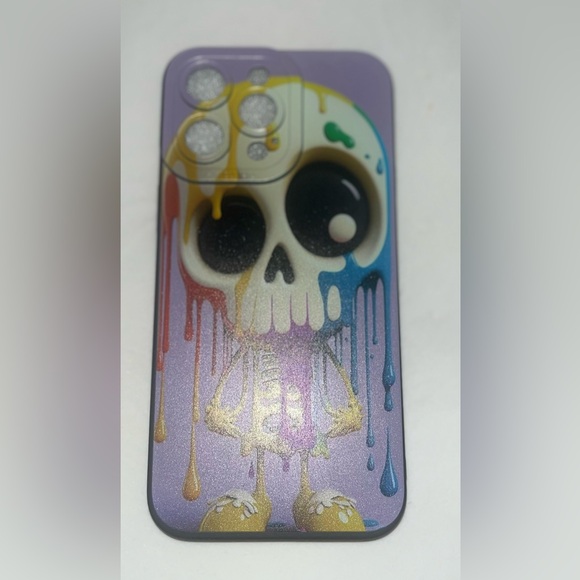 iPhone 14 ProMax Holloween Skull Art Soft Phone Case NWT - Picture 7 of 10